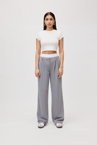 LeGer by Lena Gercke Loose fit Pleat-Front Pants 'Dilane Tall' in Grey