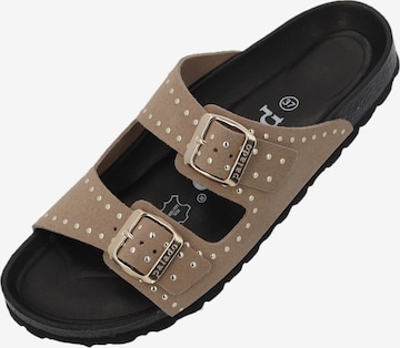 Mule 'Palado Elaha Rivet Velours Premium Leather' Palado en beige : devant
