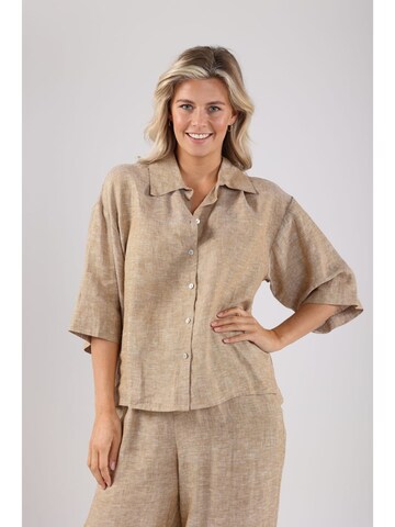 nukus Blouse in Beige: voorkant