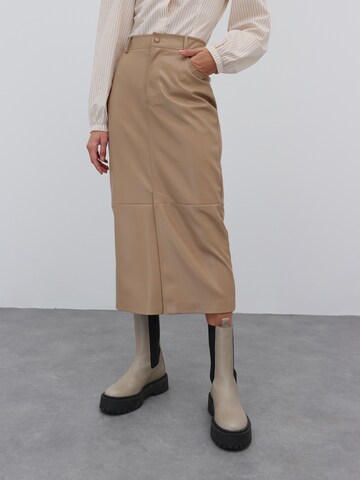 EDITED Skirt 'Rimini' in Beige: front