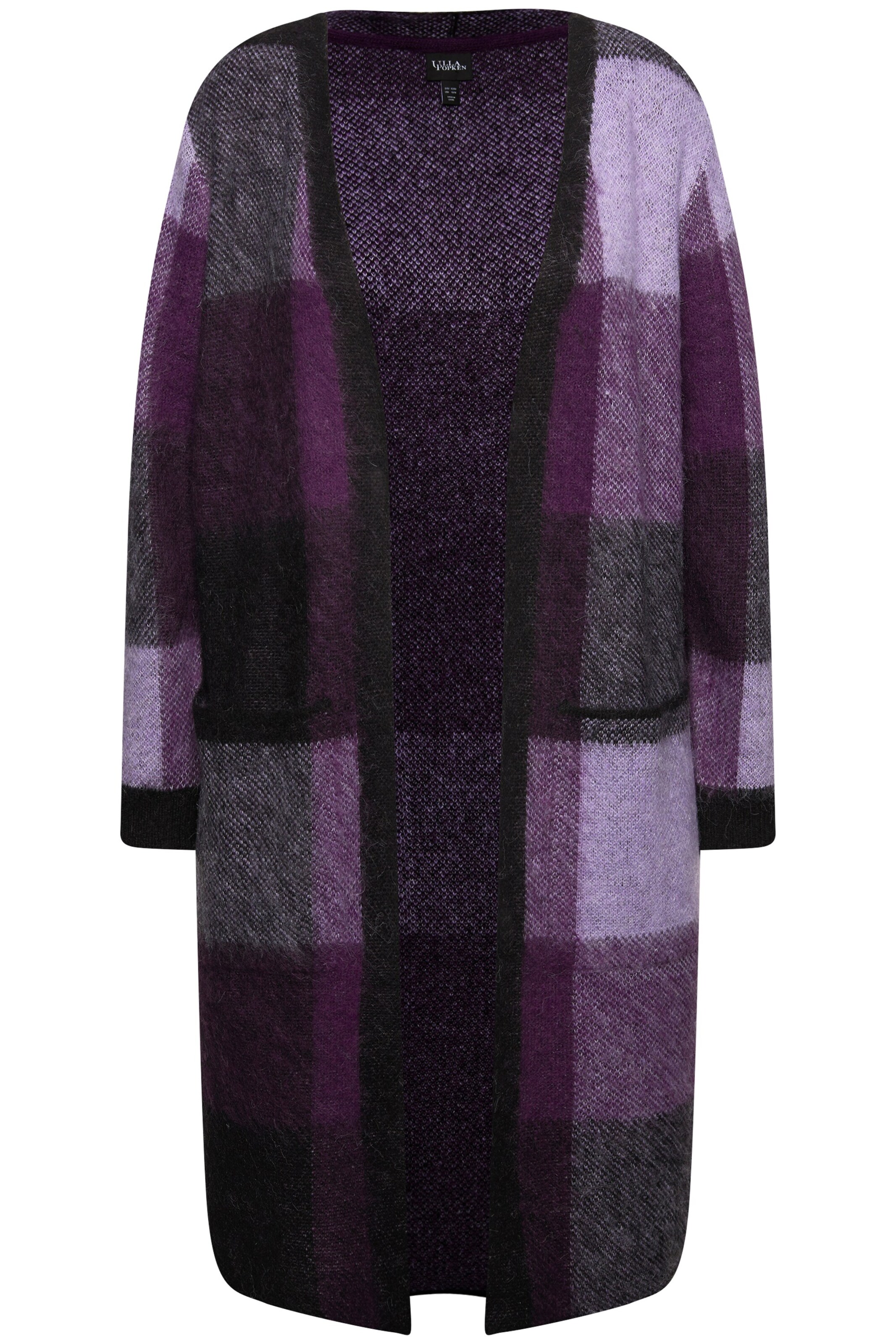 Ulla Popken Knit Cardigan in Purple: front