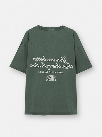 T-Shirt Pull&Bear en vert