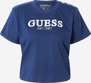 T-shirt GUESS en bleu : devant