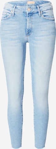 Coupe slim Jean 'THE LOOKER ANKLE FRAY' MOTHER en bleu : devant