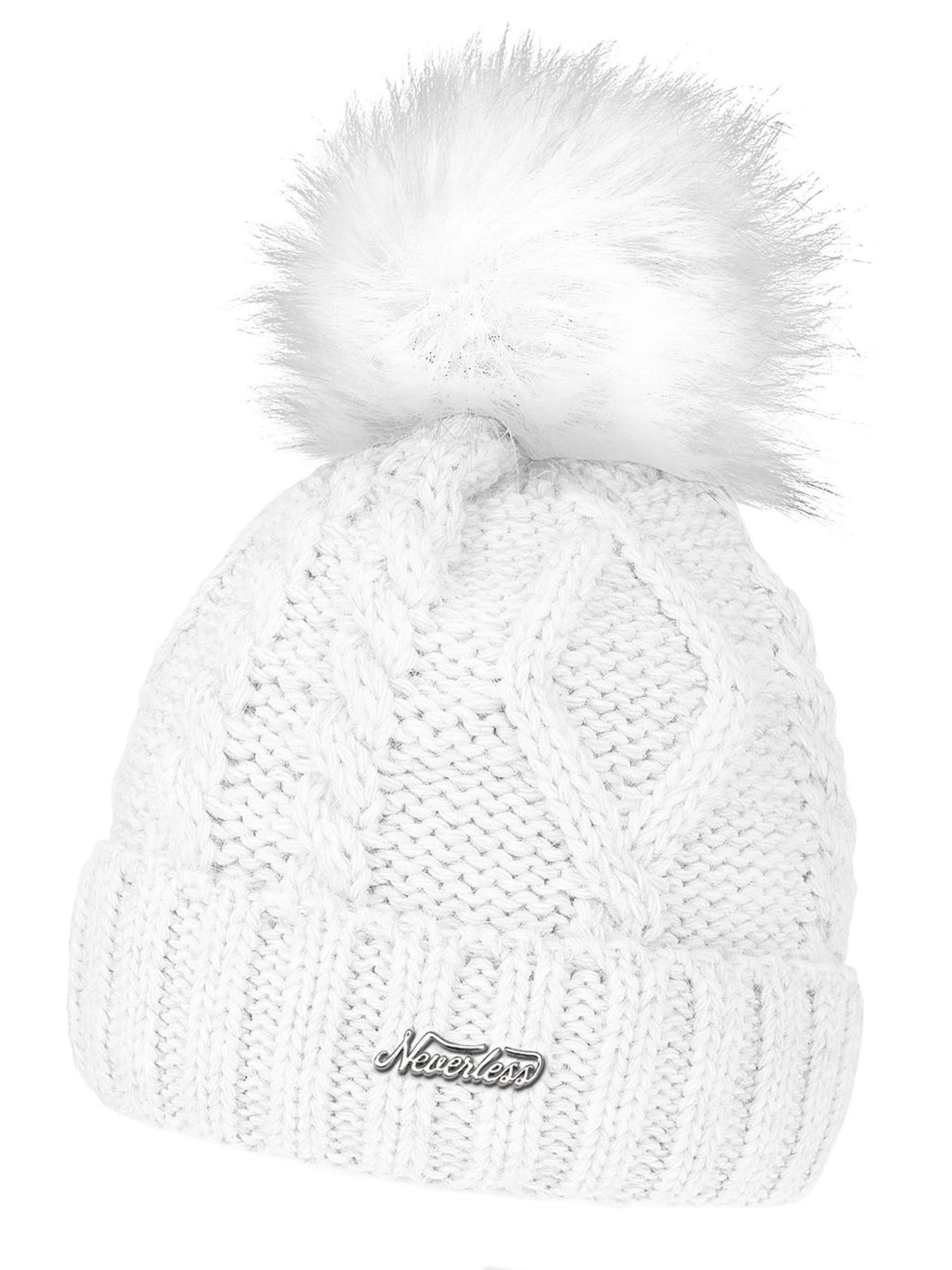 Neverless Beanie 'Julie' in White: front