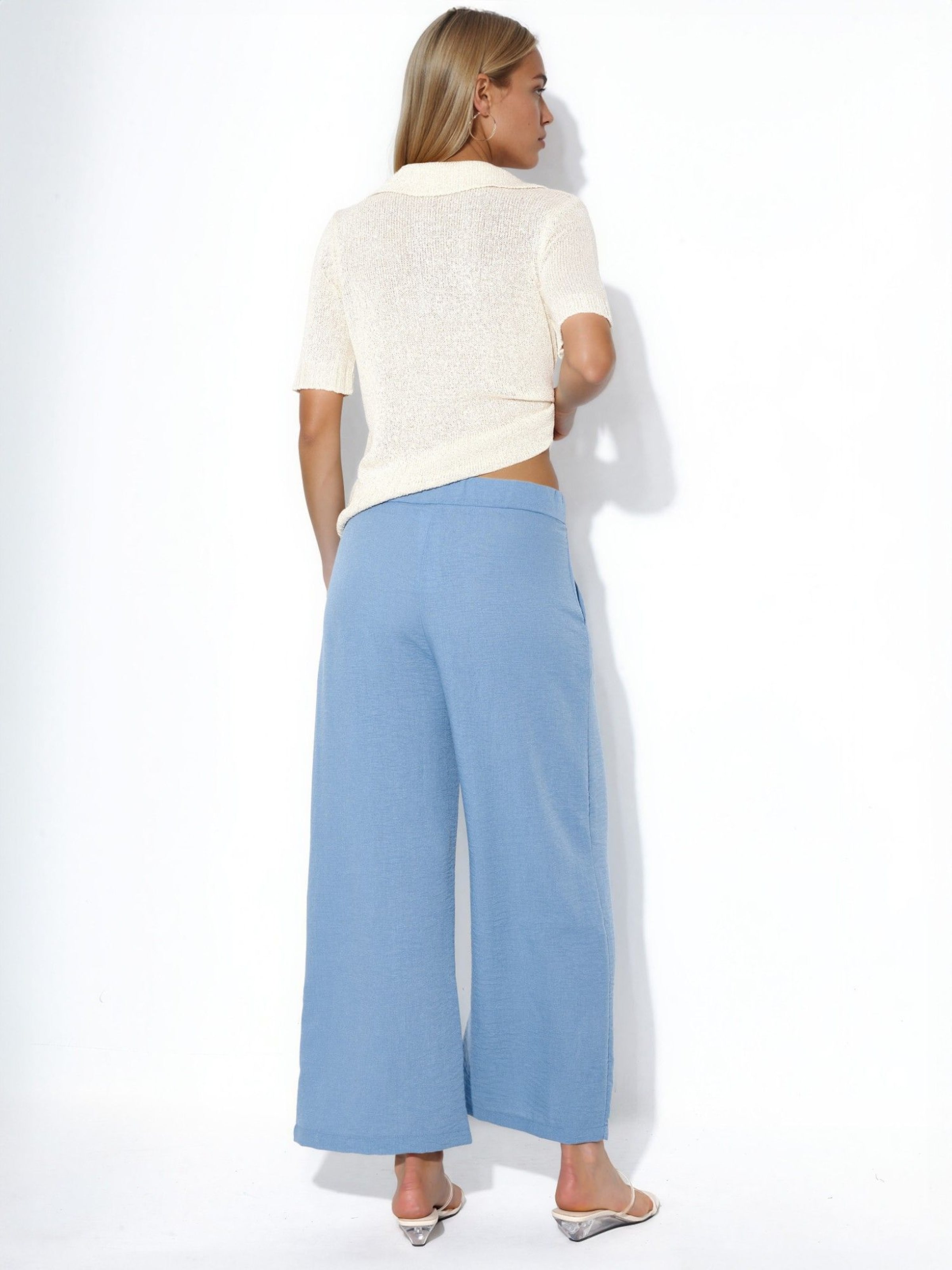 Busem Wide Leg Hose in Blau