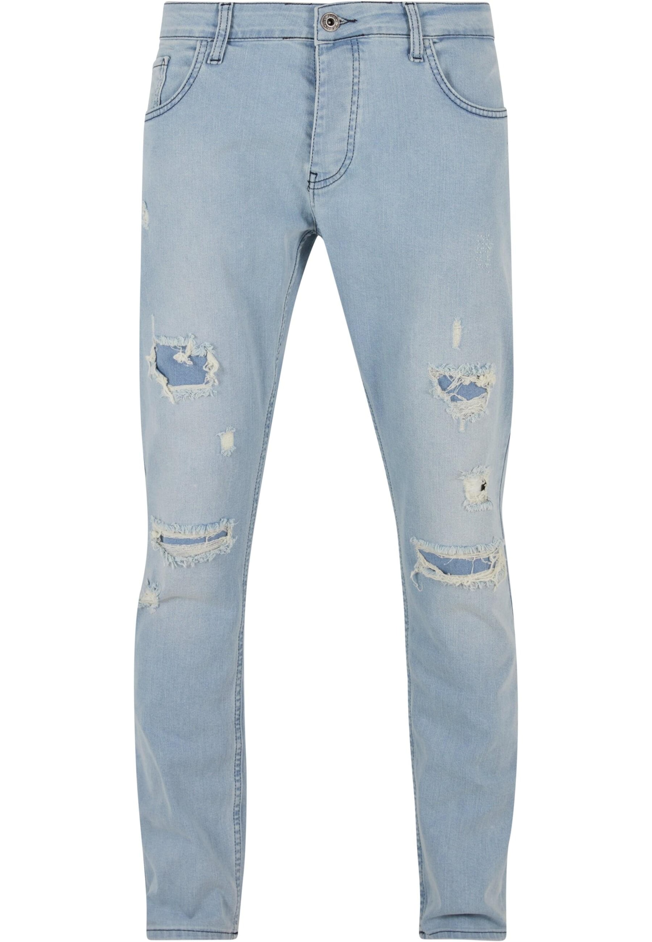 2Y Premium Skinny Jeans in Blauw: voorkant