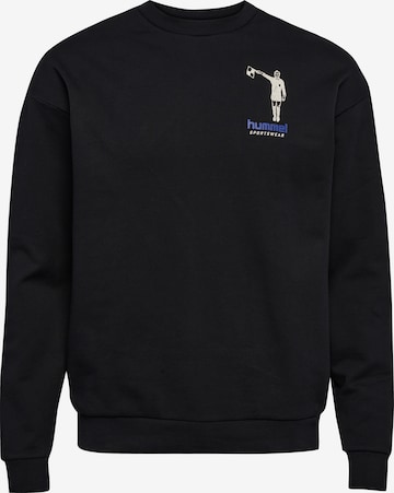 Hummel Sportsweatshirt 'Fabrian' in Zwart: voorkant