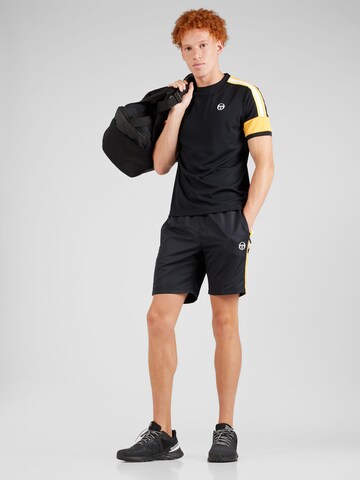 Sergio Tacchini Regular Sportshorts in Schwarz