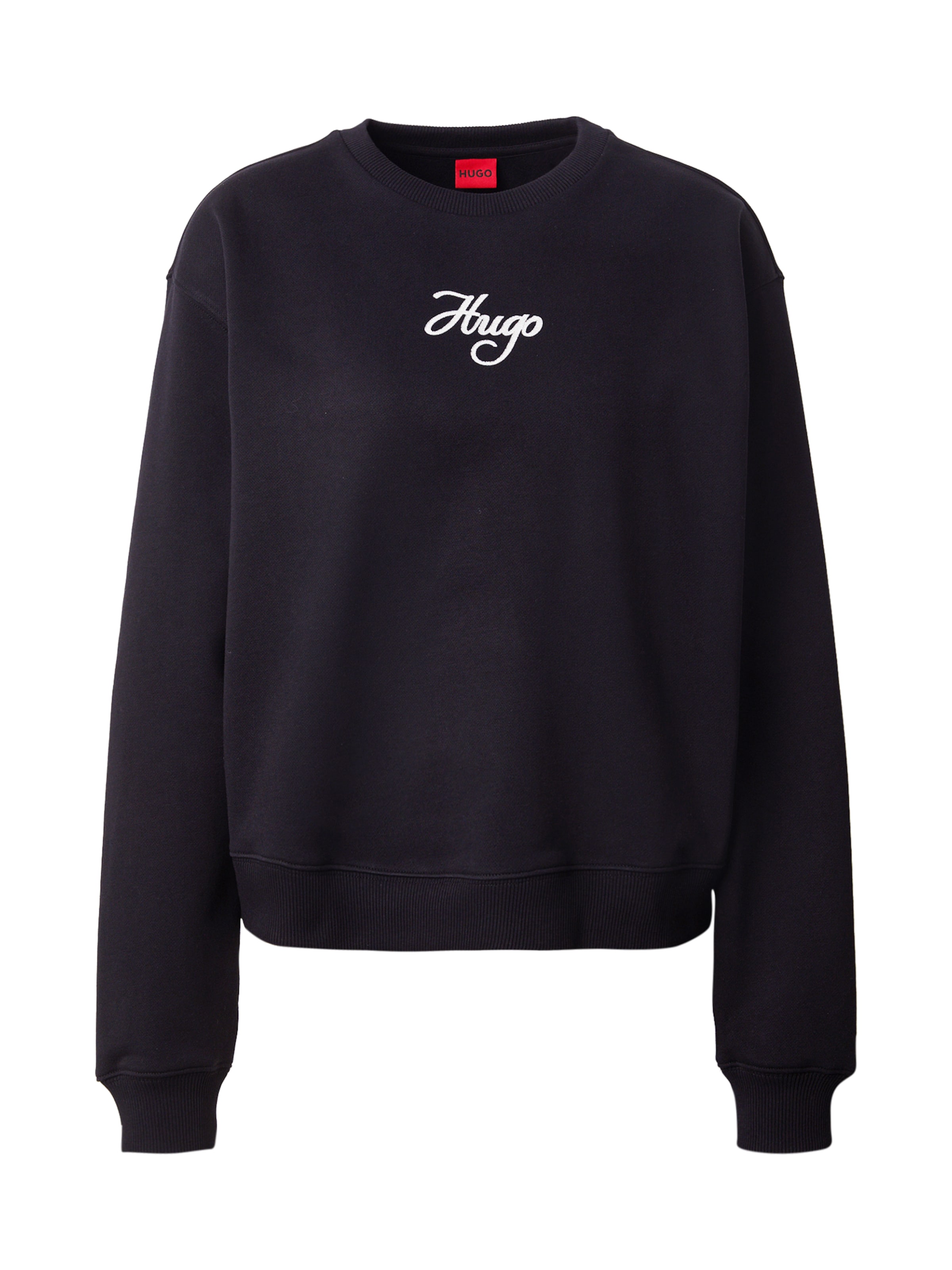 HUGO Sweatshirt 'Deroxina_6' i sort / hvid, Produktvisning