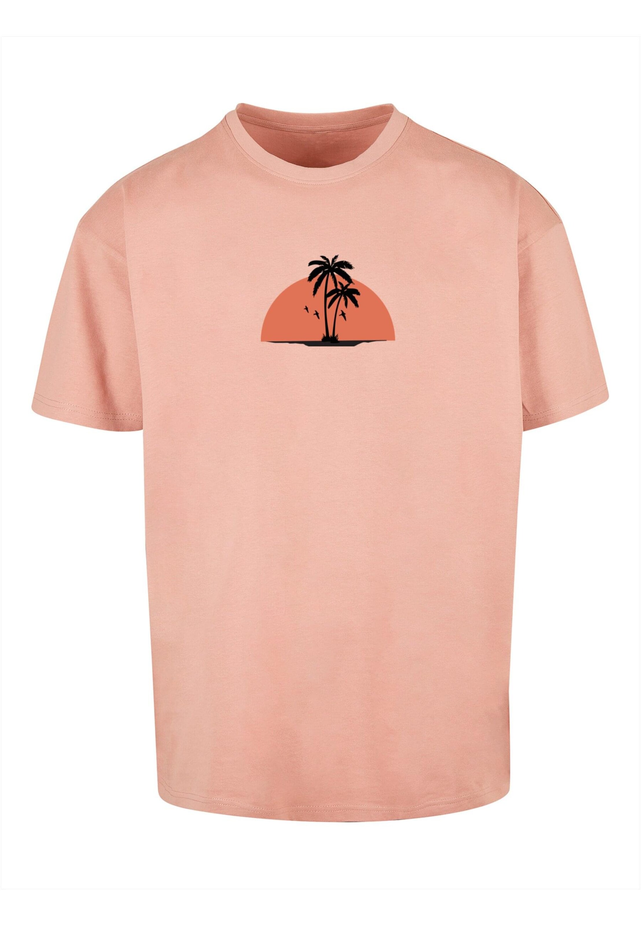 Merchcode Shirt 'Summer - Beach' in Pink: front