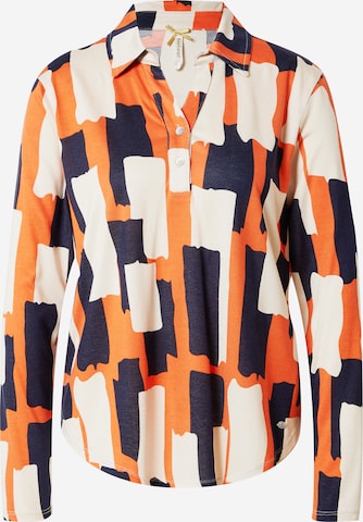Key Largo Blouse 'COLLAGE' in Oranje: voorkant