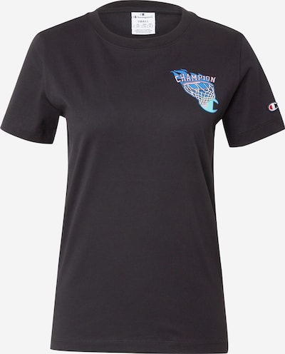 Champion Authentic Athletic Apparel T-shirt en bleu roi / rose / noir / blanc, Vue avec produit