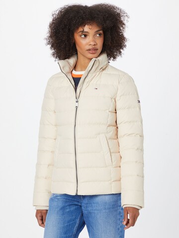 Tommy Jeans Winter Jacket 'Essential' in Beige