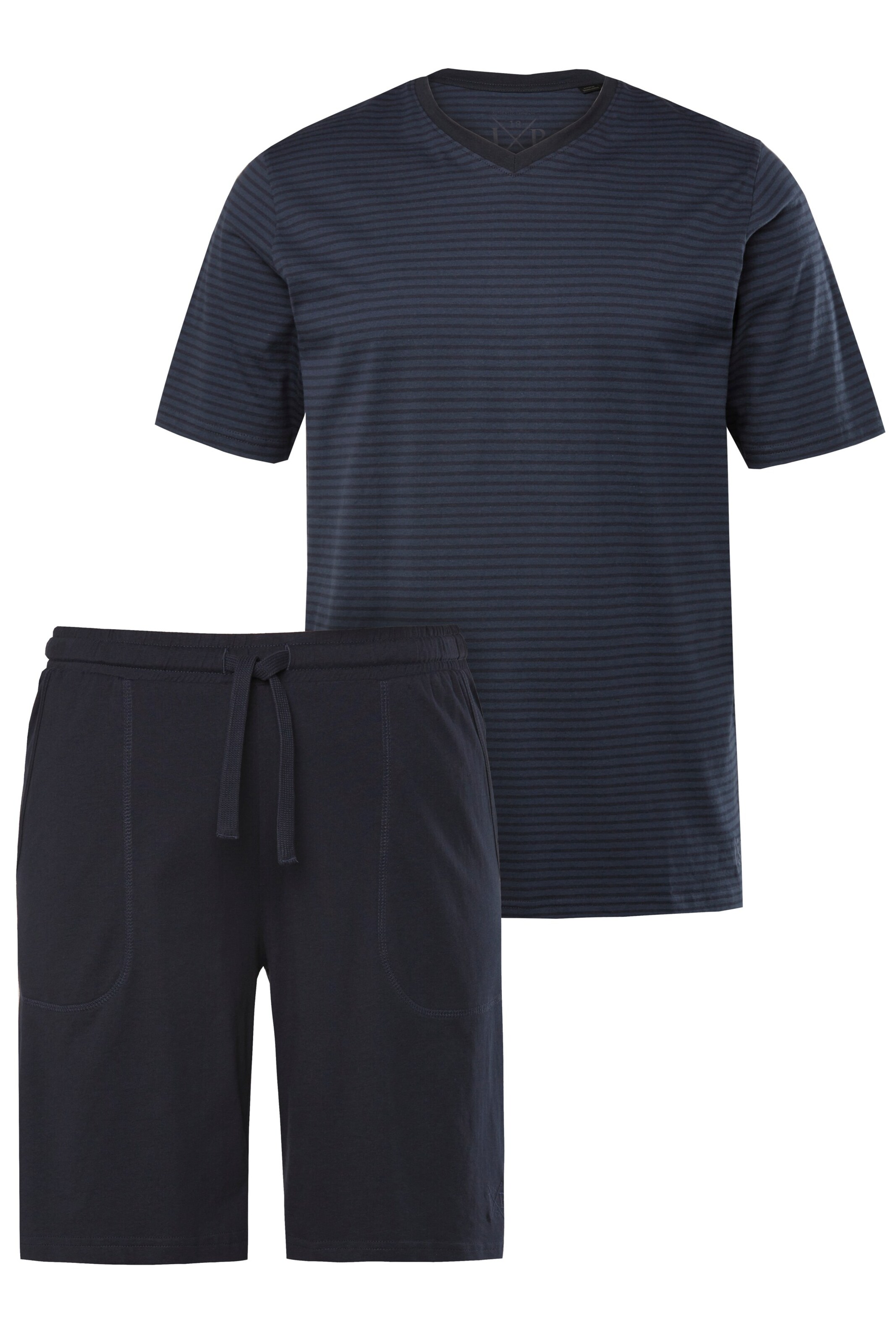 JP1880 Pyjama kort in Blauw: voorkant