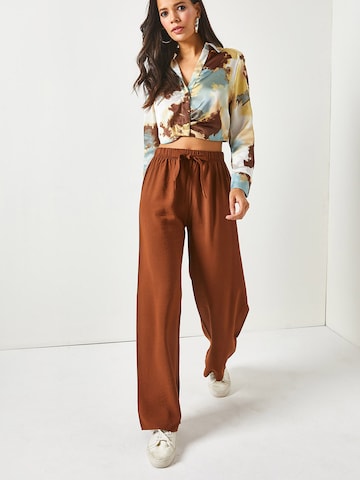 olalook Wide leg Pants in Brown