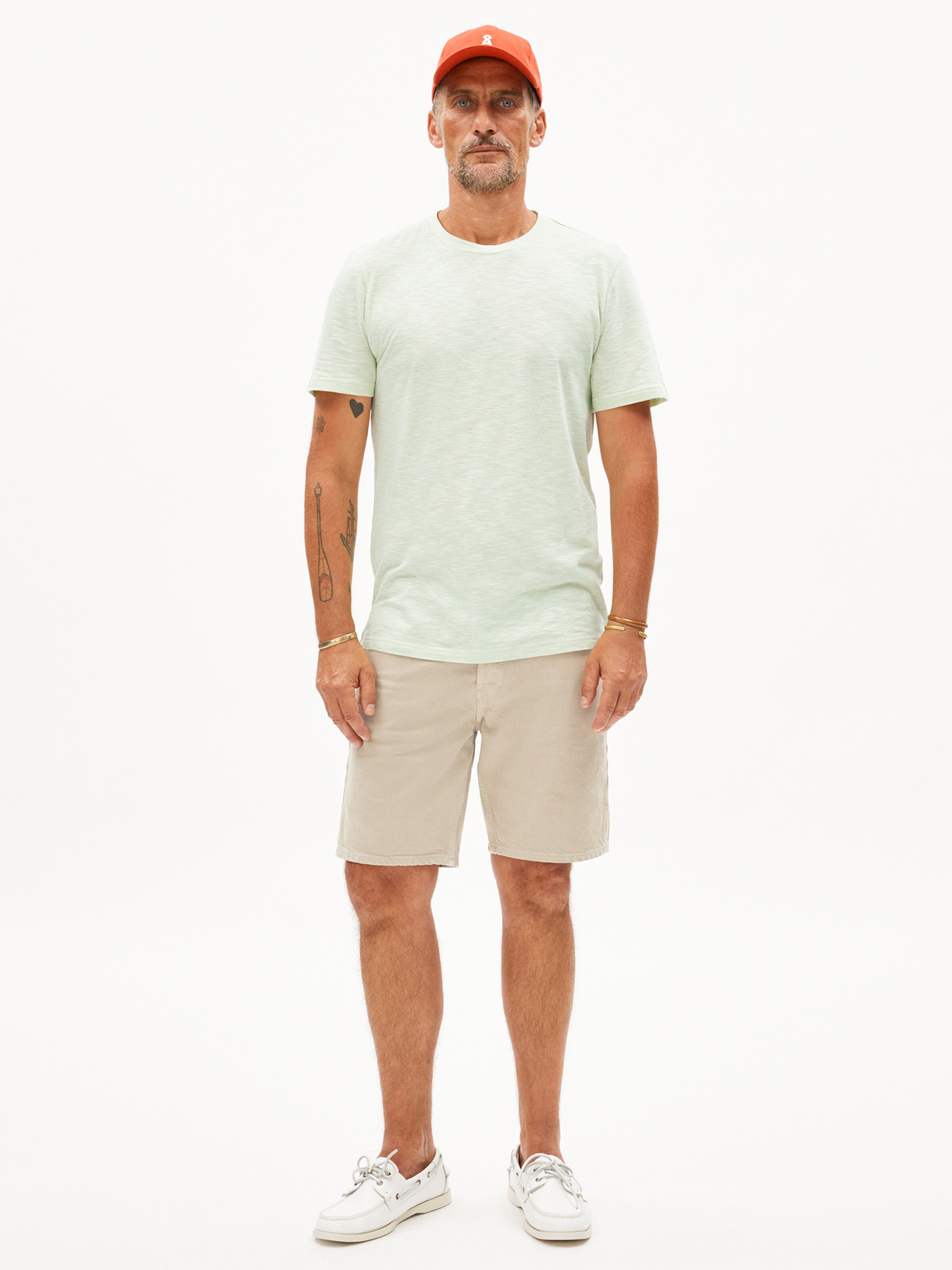 ARMEDANGELS T-Shirt JAAMES STRUCTURE in Grün: Vorderseite