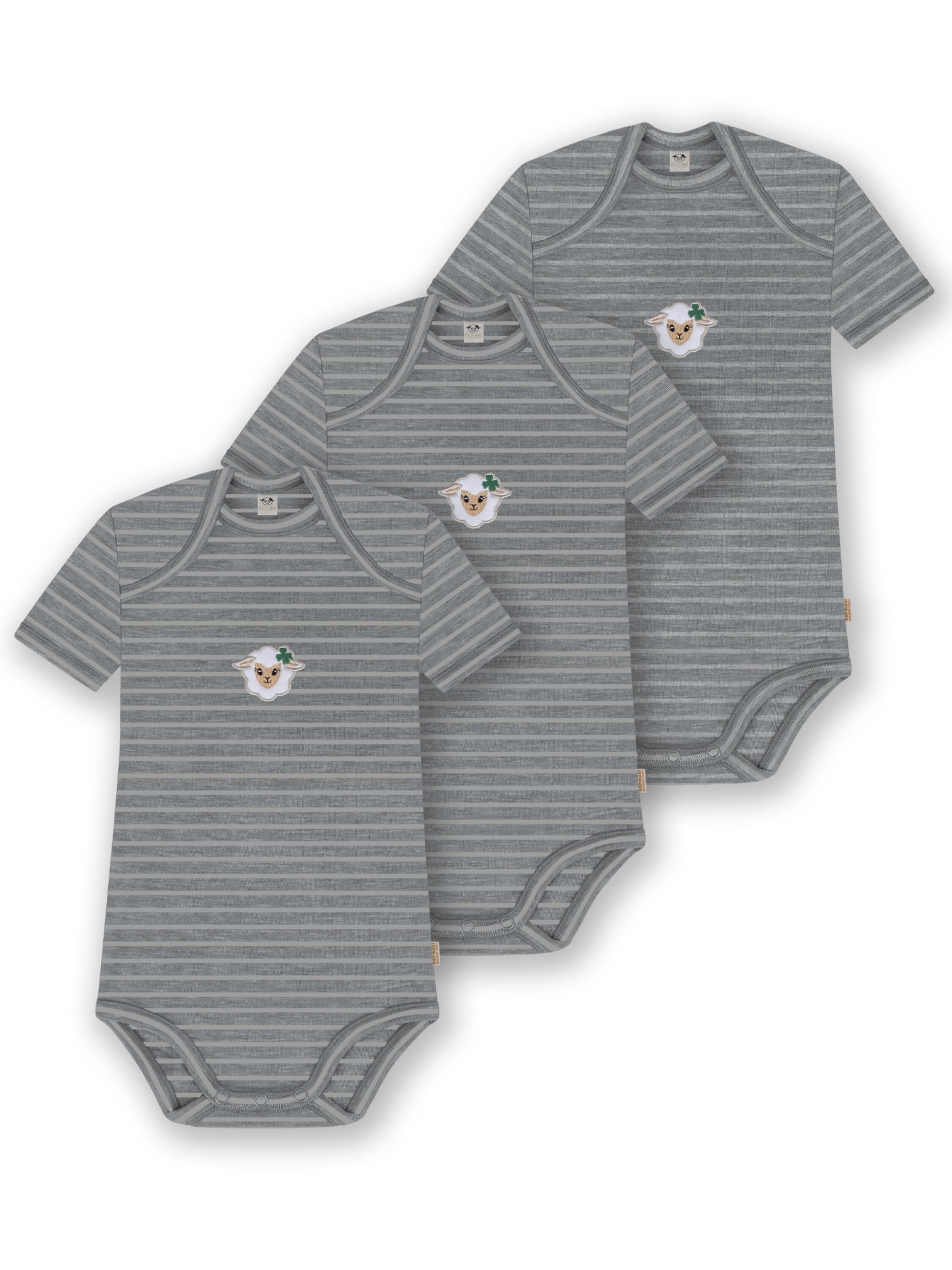 Barboteuse / body 'Tauranga' normani en gris : devant