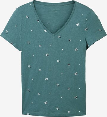 T-shirt TOM TAILOR en vert : devant