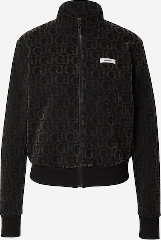 Veste de survêtement GUESS en noir : devant