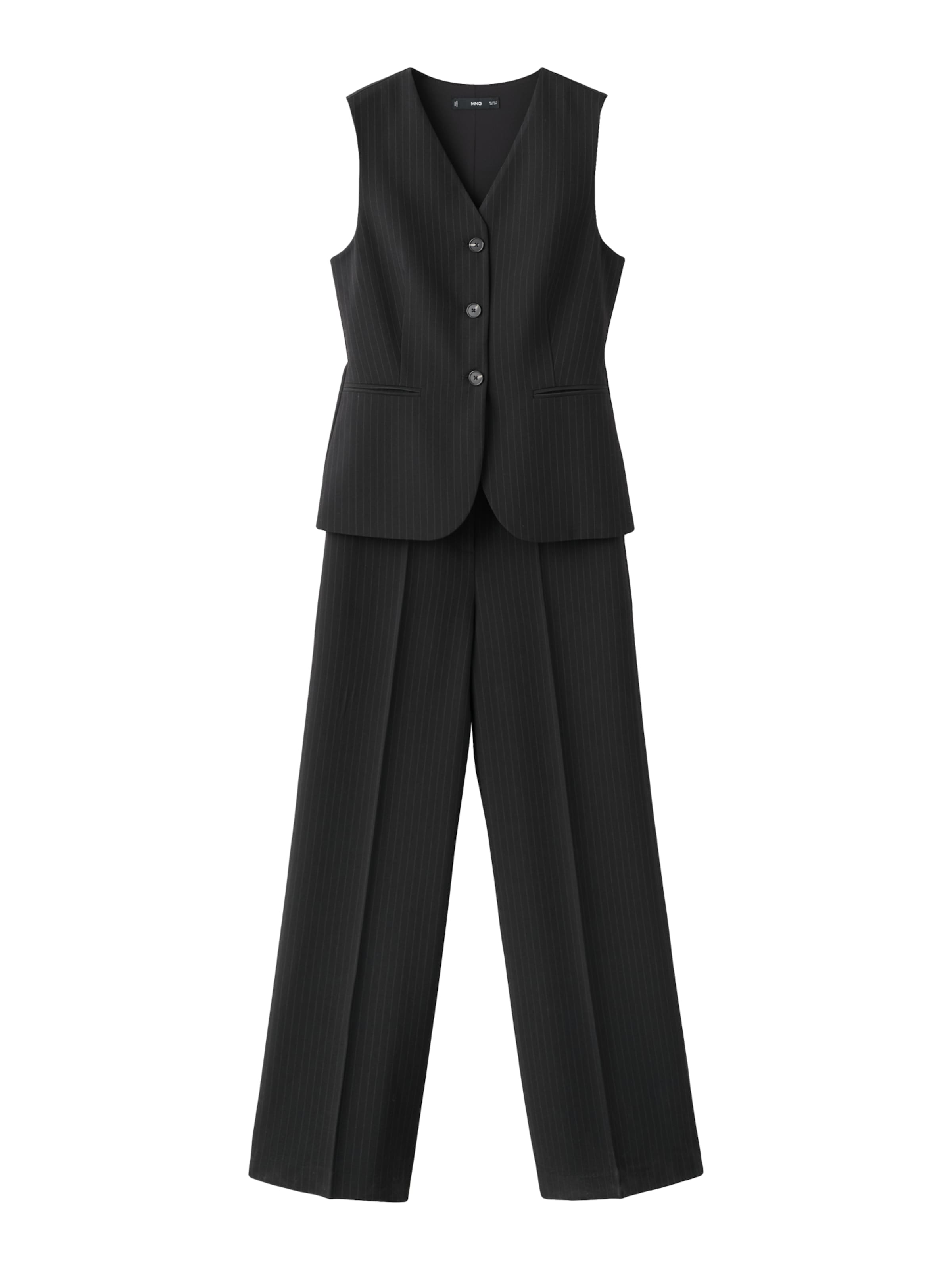 MANGO Kombinezon 'ERIN2' | črna barva: sprednja stran