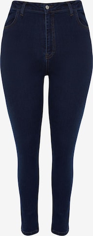 Trendyol CurveSkinny Traperice - plava boja: prednji dio