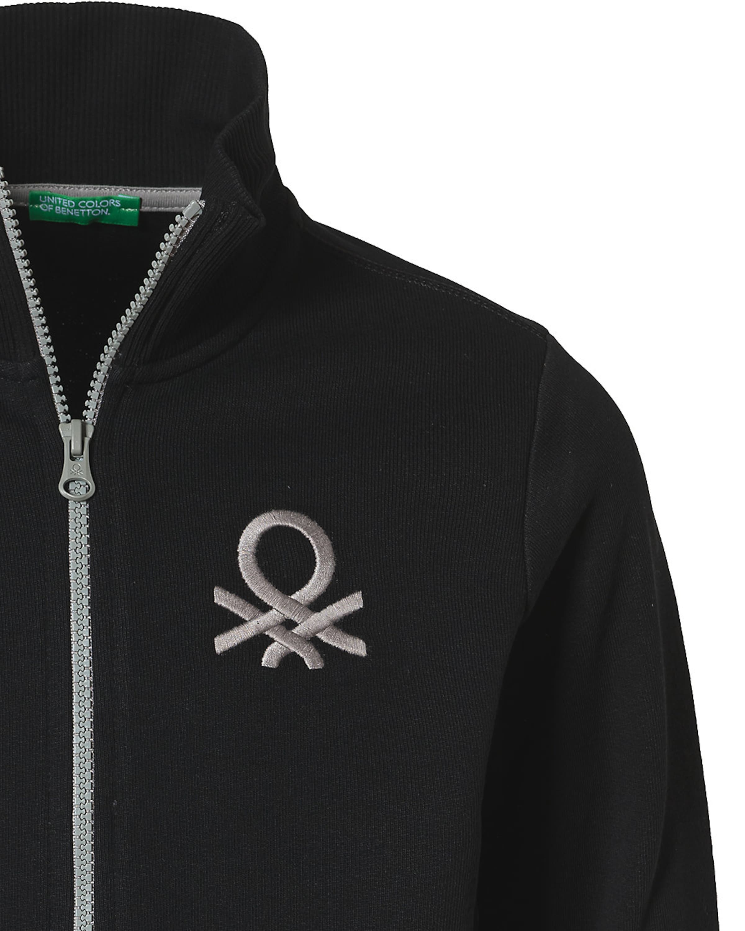 UNITED COLORS OF BENETTON Ζακέτα φούτερ σε μαύρο