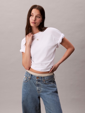 balts Calvin Klein Jeans T-Krekls: no priekšpuses