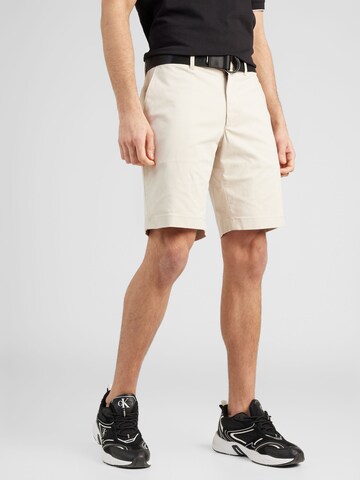 Calvin Klein Regular Панталон в сиво: отпред