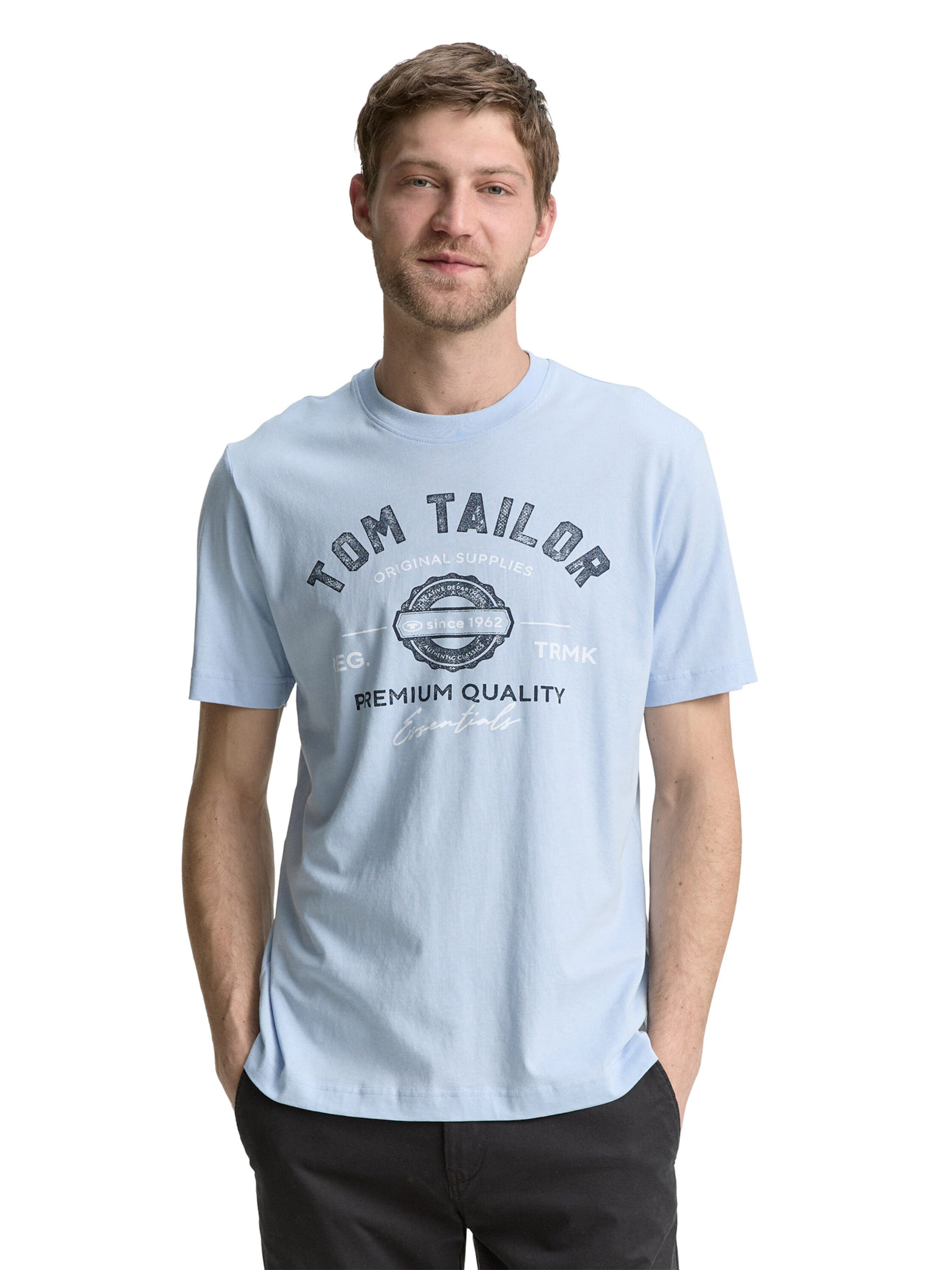 TOM TAILOR Tričko – modrá: přední strana