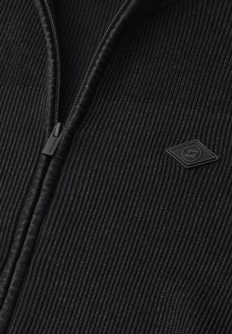 Street One MEN Strickjacke in Schwarz