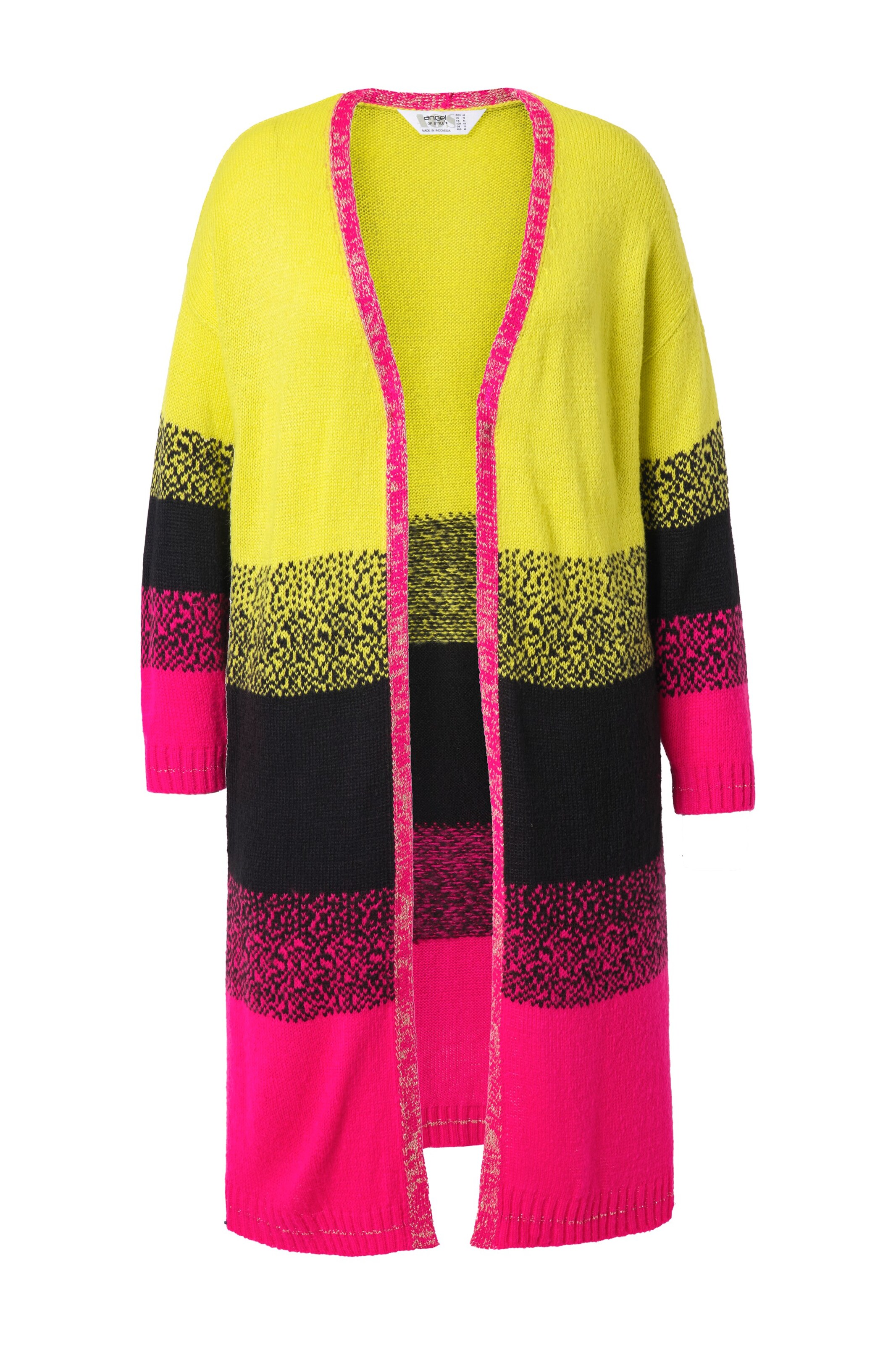 Angel of Style Knit Cardigan in Mixed colors: front