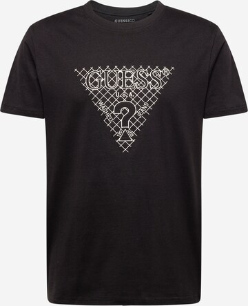 Tricou de la GUESS pe negru: față