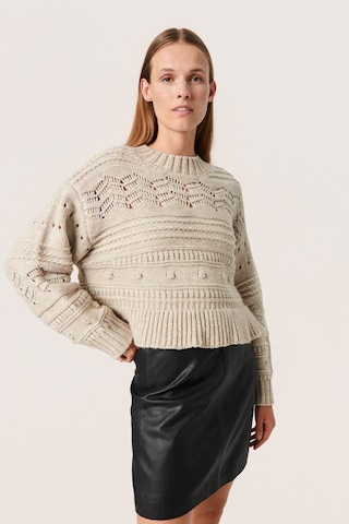 SOAKED IN LUXURY Pullover 'Joy' in Beige: predná strana