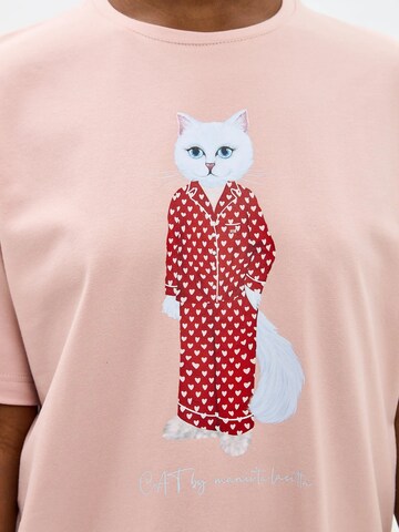 Camicia da notte 'Pajamas Cat' di Cat e Lolette in rosa