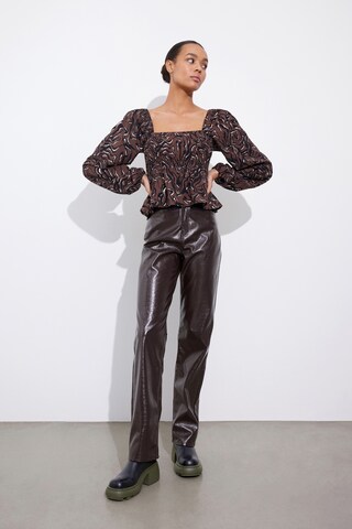 Envii Blouse 'Silver' in Brown