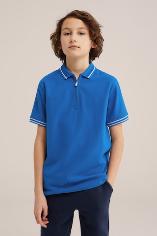 WE Fashion Majica | modra barva: sprednja stran