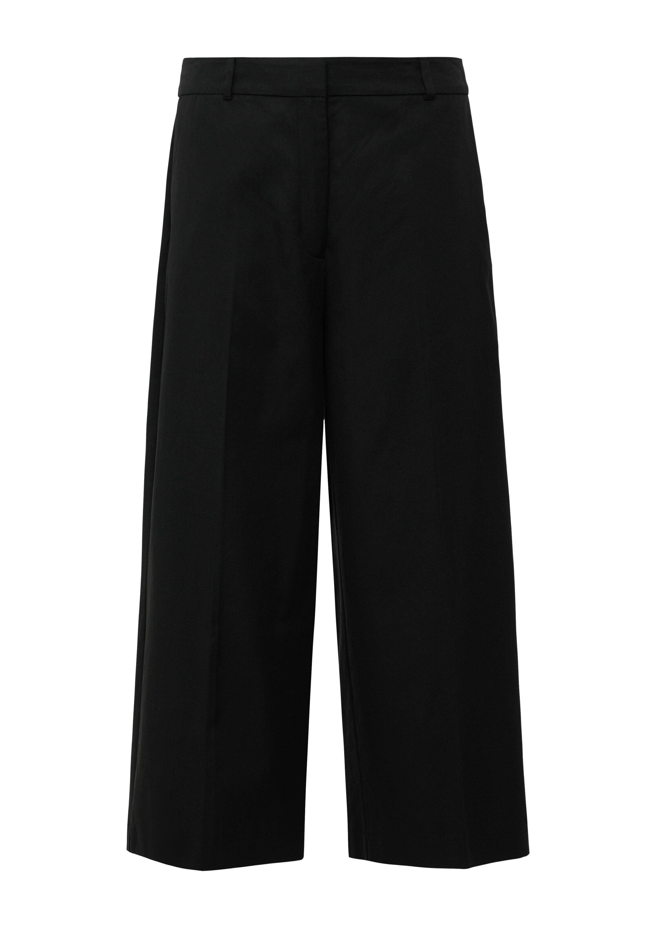 s.Oliver BLACK LABEL Wide Leg Hose in Schwarz: Vorderseite