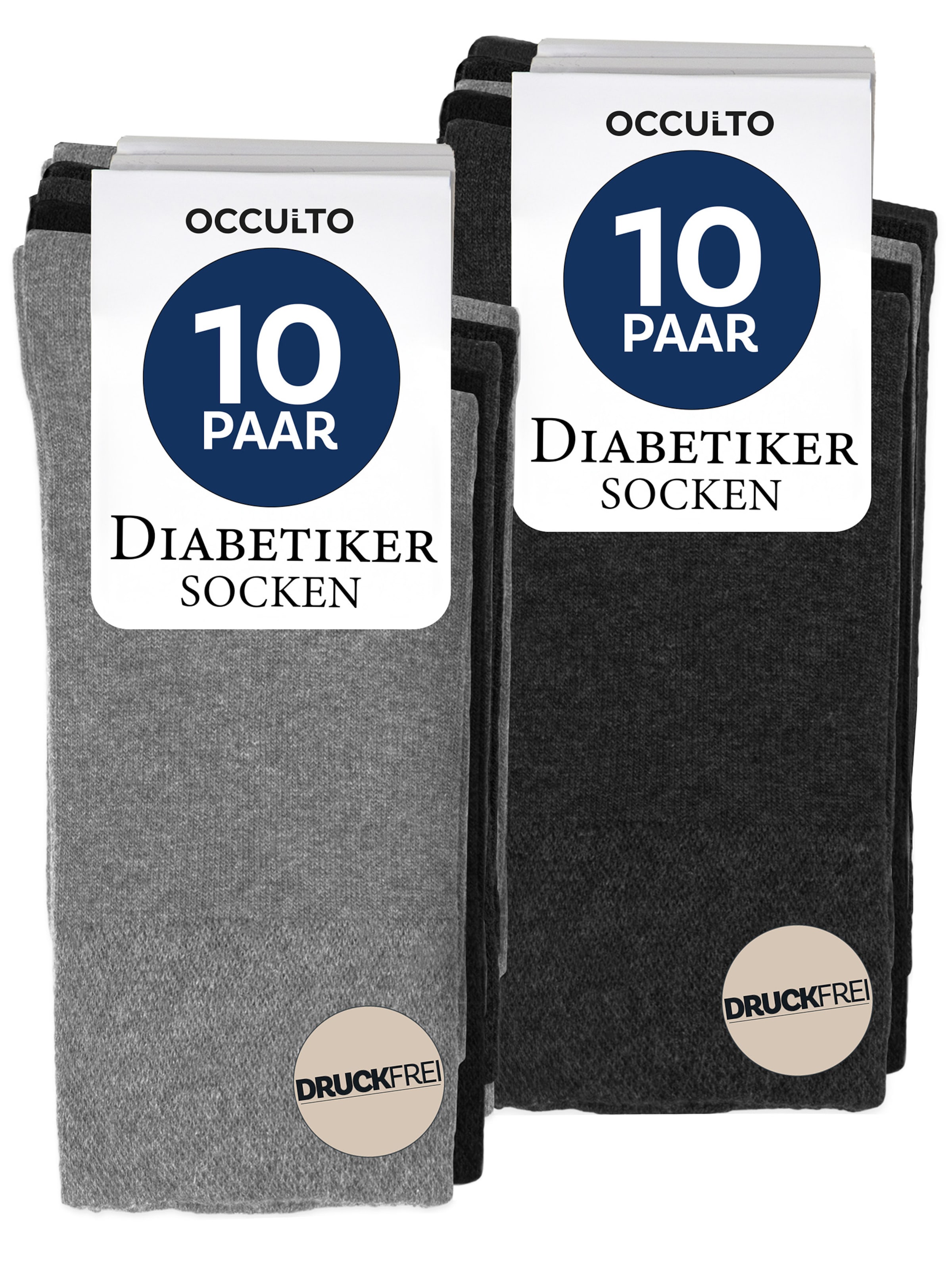 Occulto Socks 'Götz' in Grey: front
