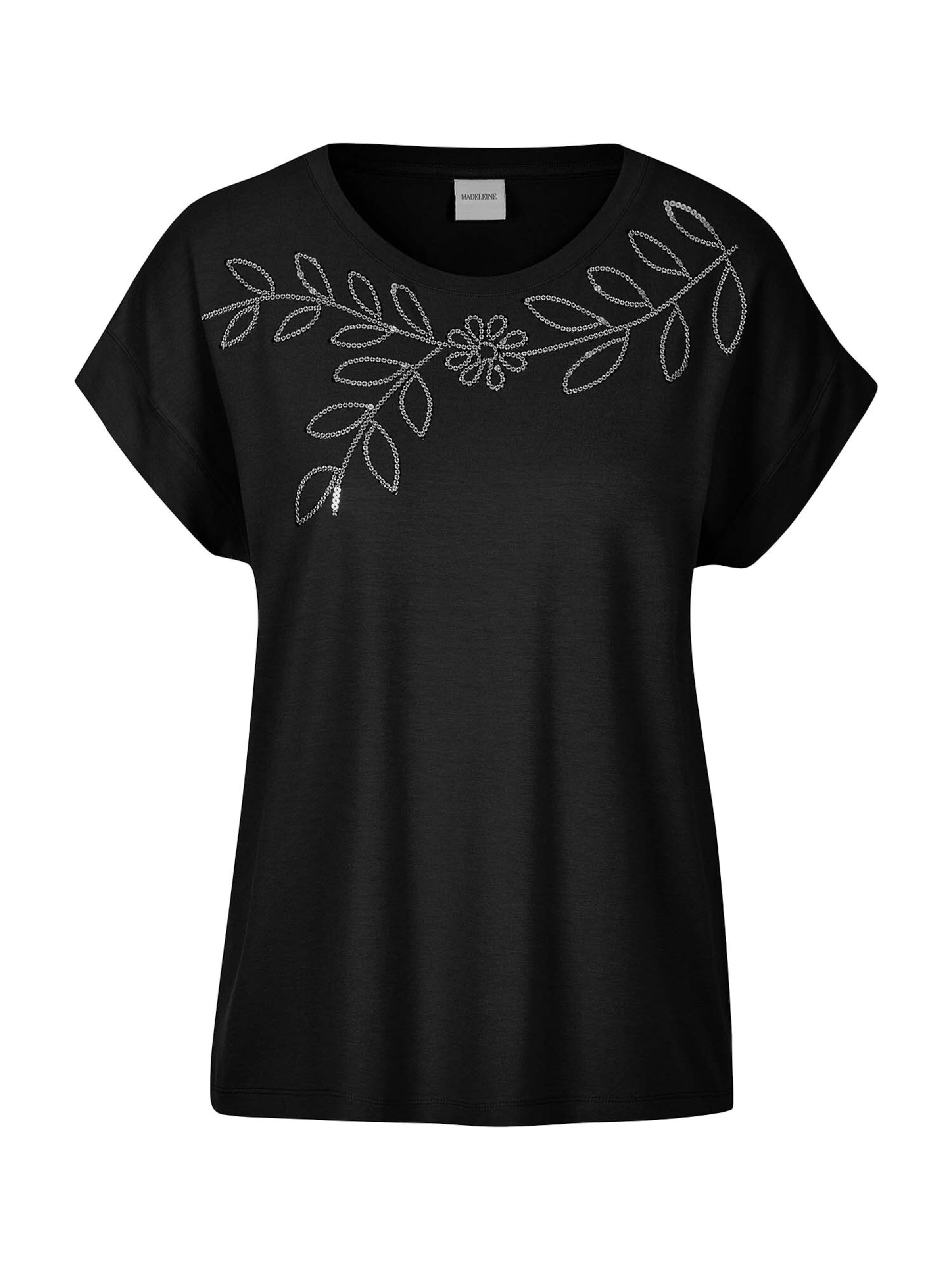 T-shirt MADELEINE en noir : devant