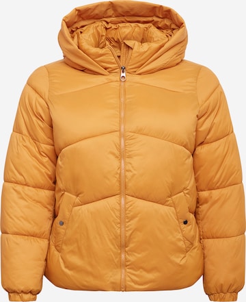 Vero Moda Curve - Casaco de inverno 'Upsala' em amarelo: frente