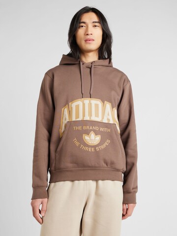 ADIDAS ORIGINALS Sweatshirt 'Vrct' in Brown: front