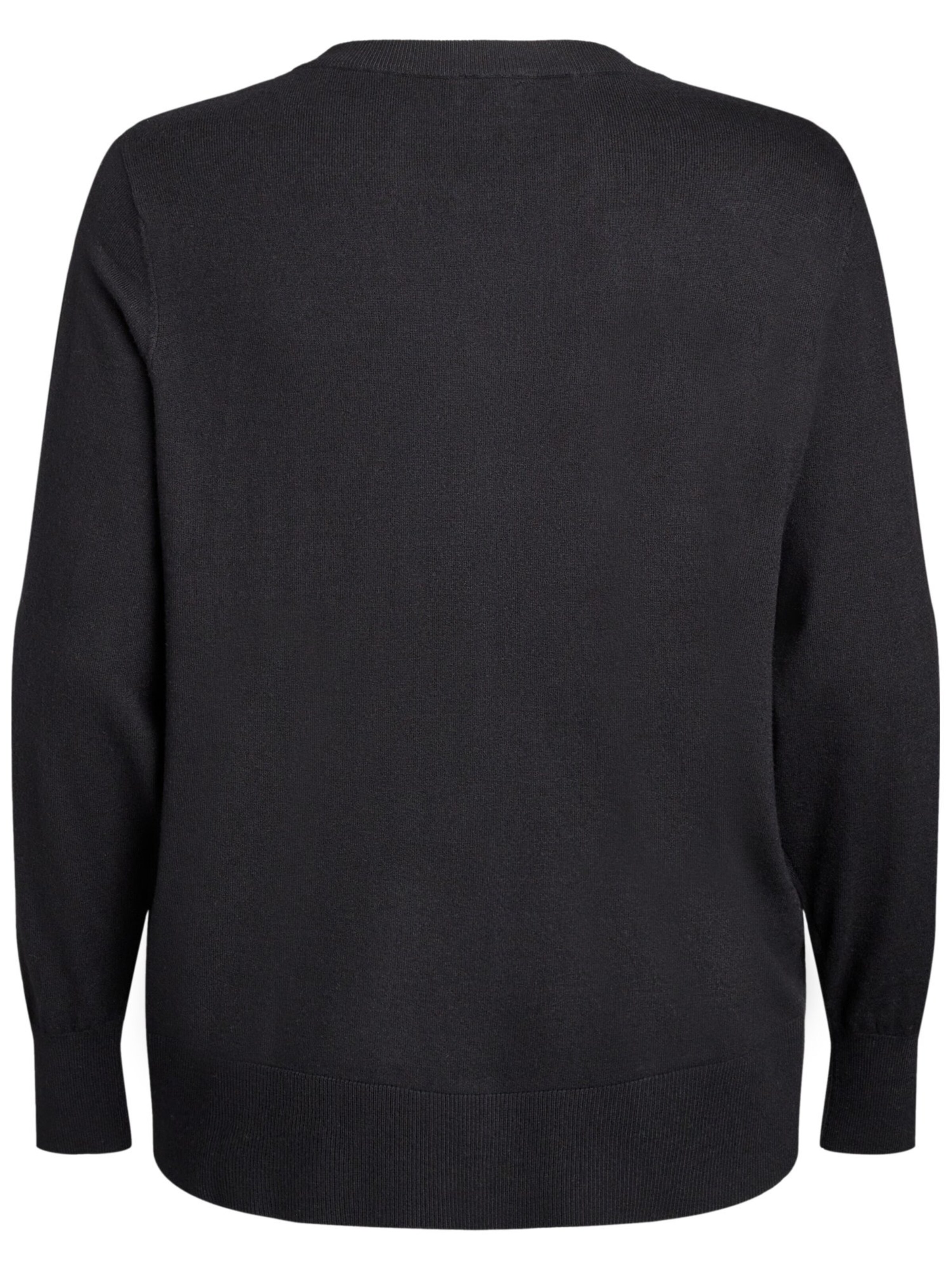 Zizzi Плетена жилетка 'Mella' в черно