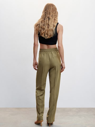 MANGO Loose fit Pleated Pants 'Marina' in Beige