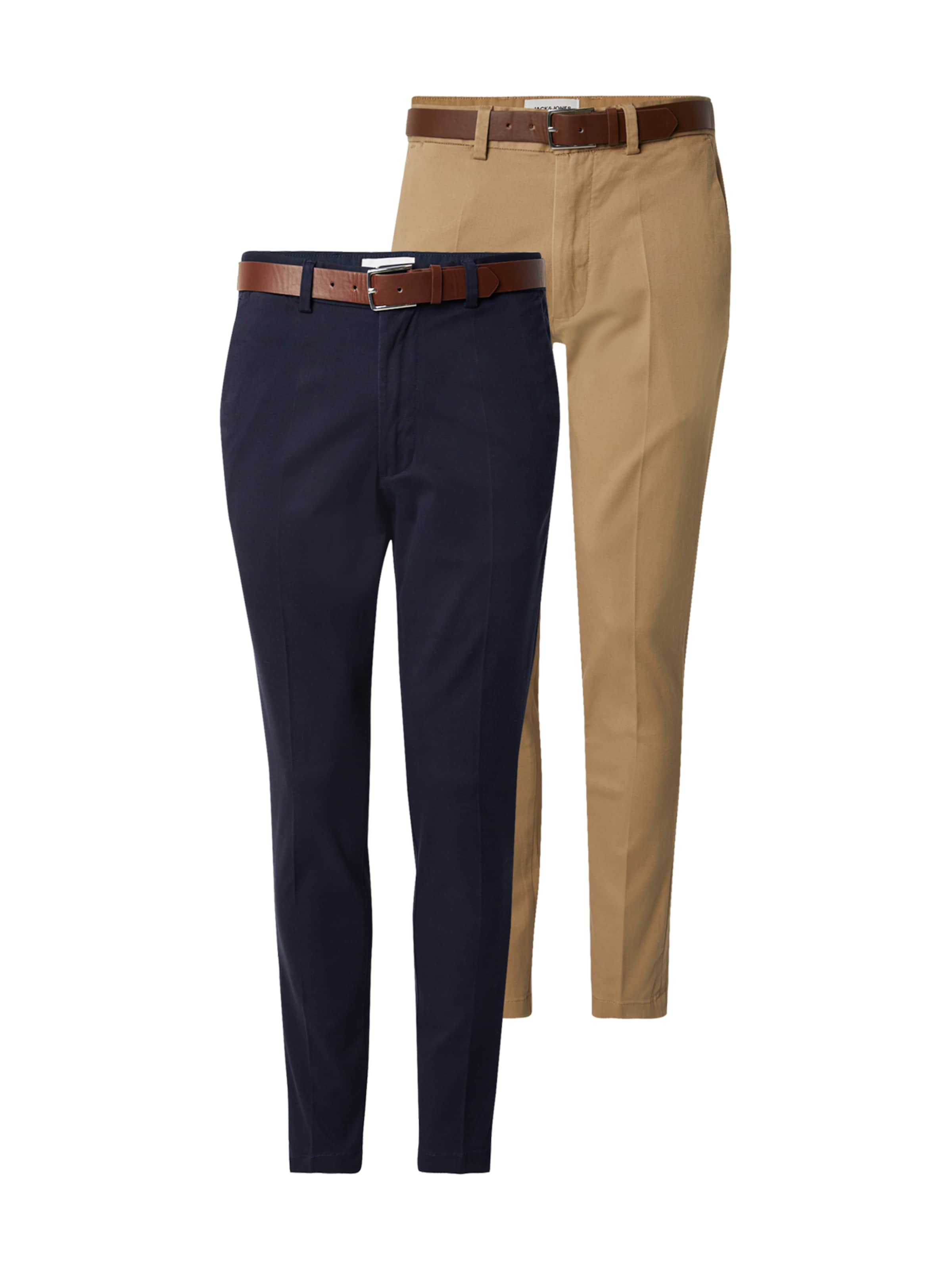 JACK & JONES Slimfit Chinobyxa 'JPSTMARCO FRANCO' i beige: framsida