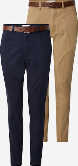 JACK & JONES Chinohousut 'JPSTMARCO FRANCO' värissä beige / laivastonsininen, Tuotenäkymä