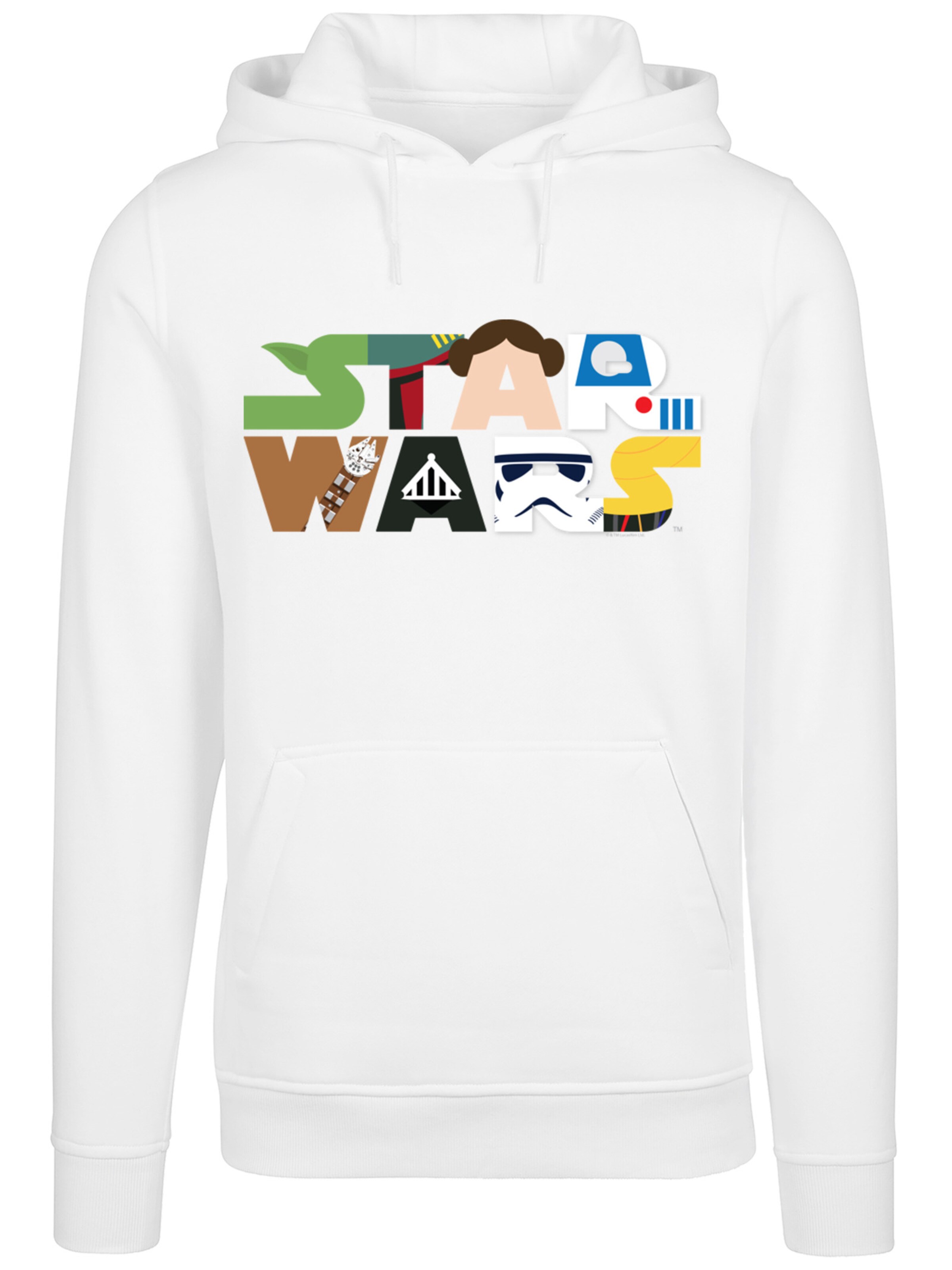 Sweat-shirt 'Star Wars' F4NT4STIC en blanc : devant
