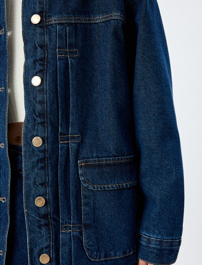 Koton Between-season jacket in Ecru / Blue denim, Item view