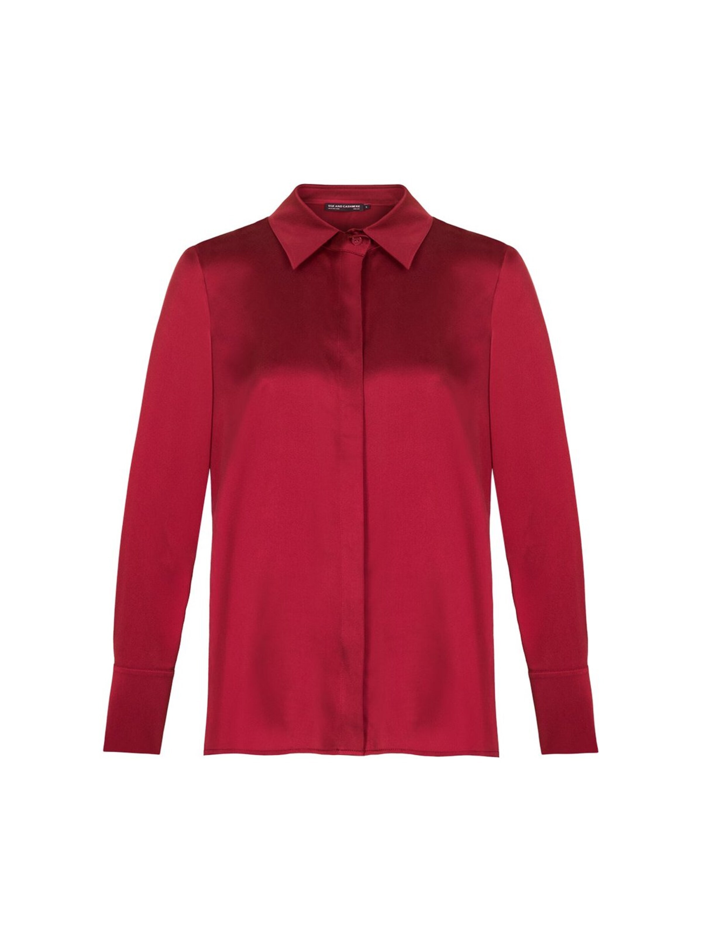 SILK & CASHMERE Shirt in Rood