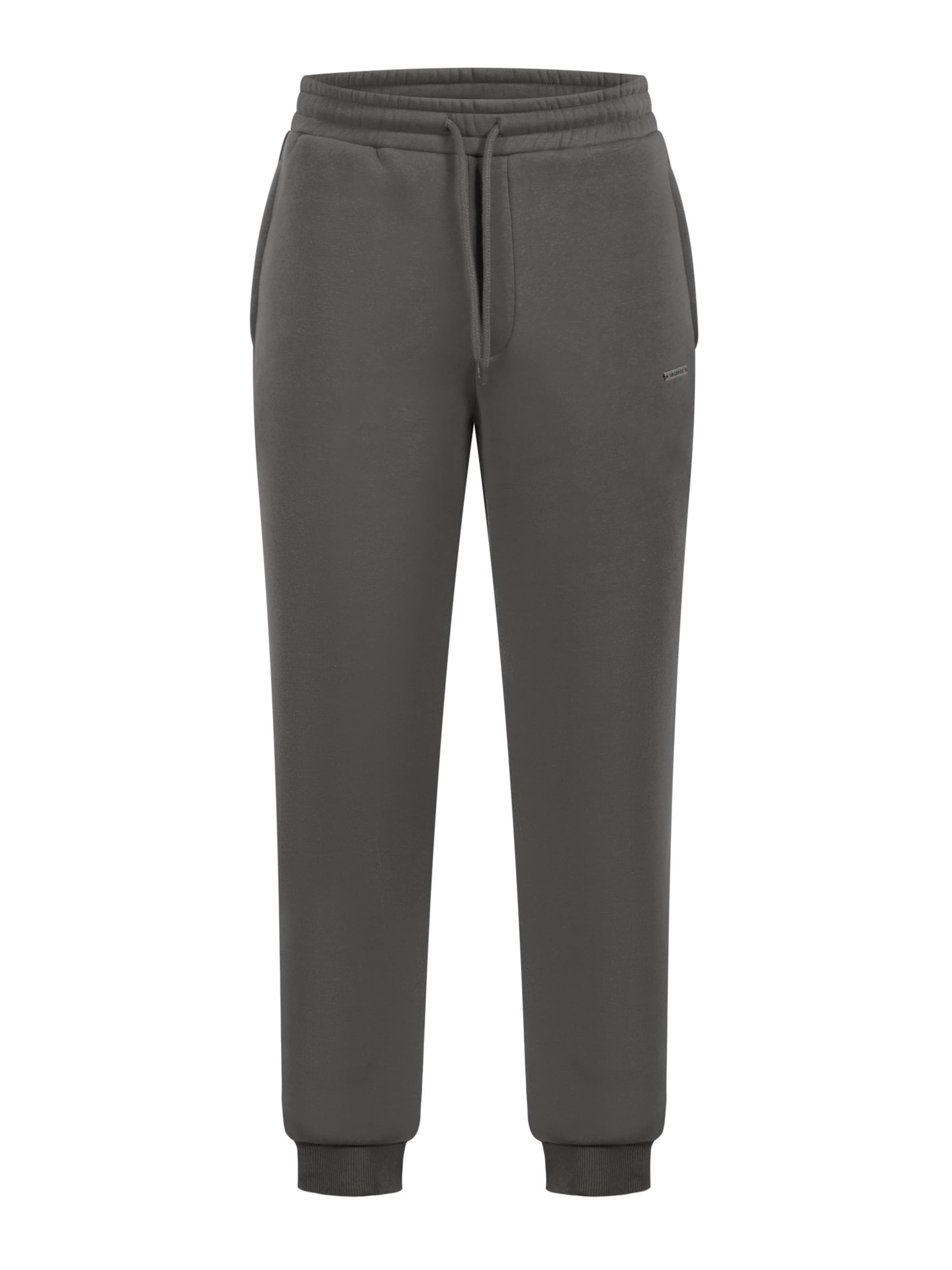 Smilodox Tapered Jogginghose 'Thilo' in Grau: Vorderseite